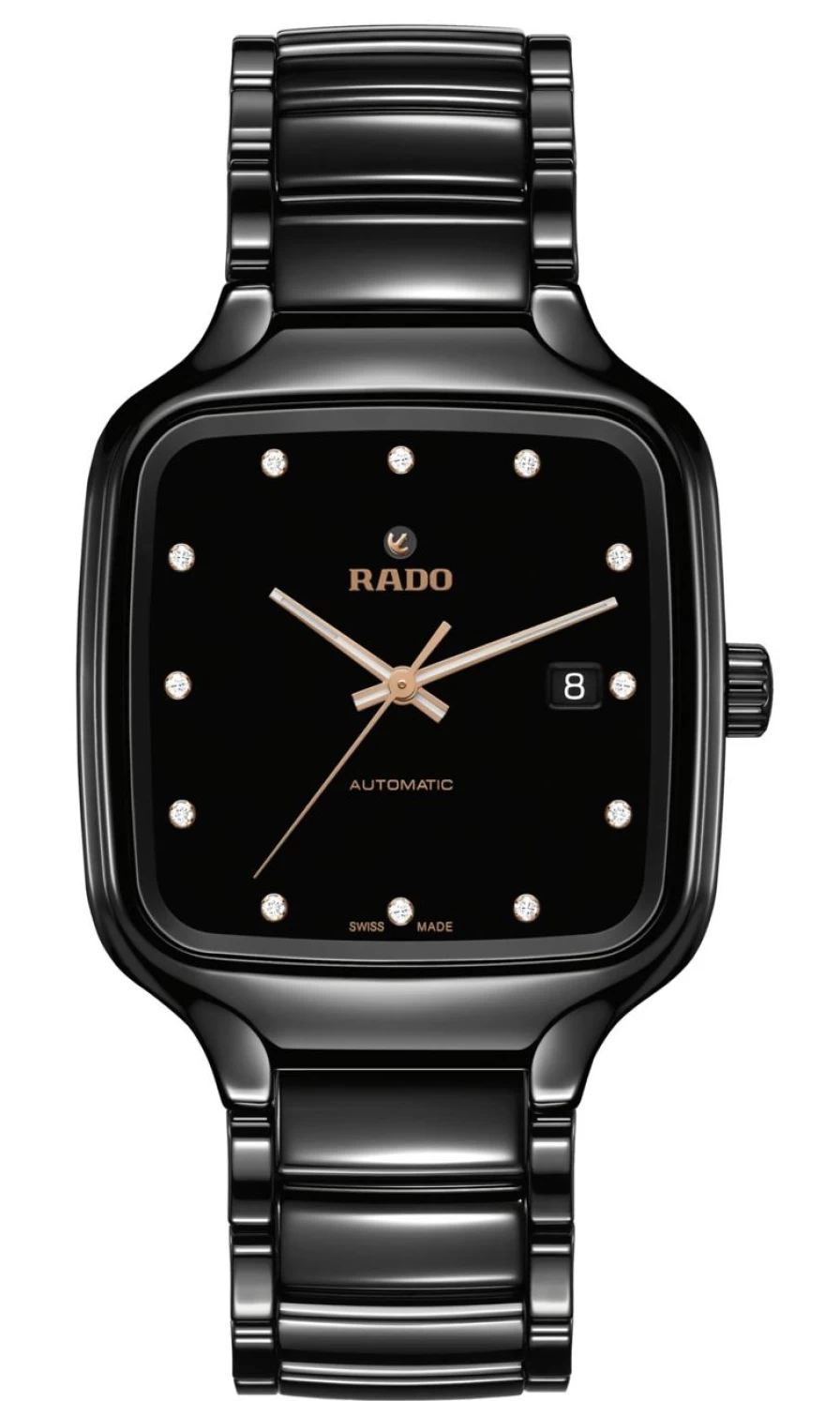 Rado True Square Automatic Diamond Men's Watch - Dark Dial