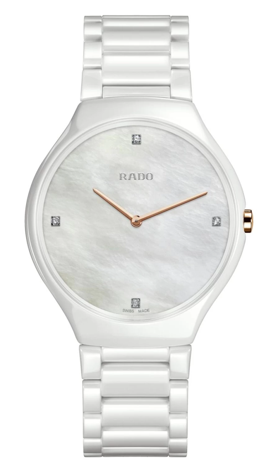 Rado True Round Thinline Diamond Watch for Women - Light Elegant Design