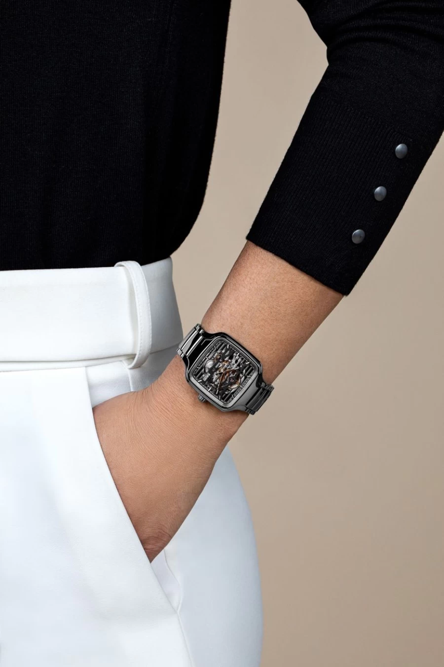 Rado True Square Automatic Skeleton Dark Men's Watch