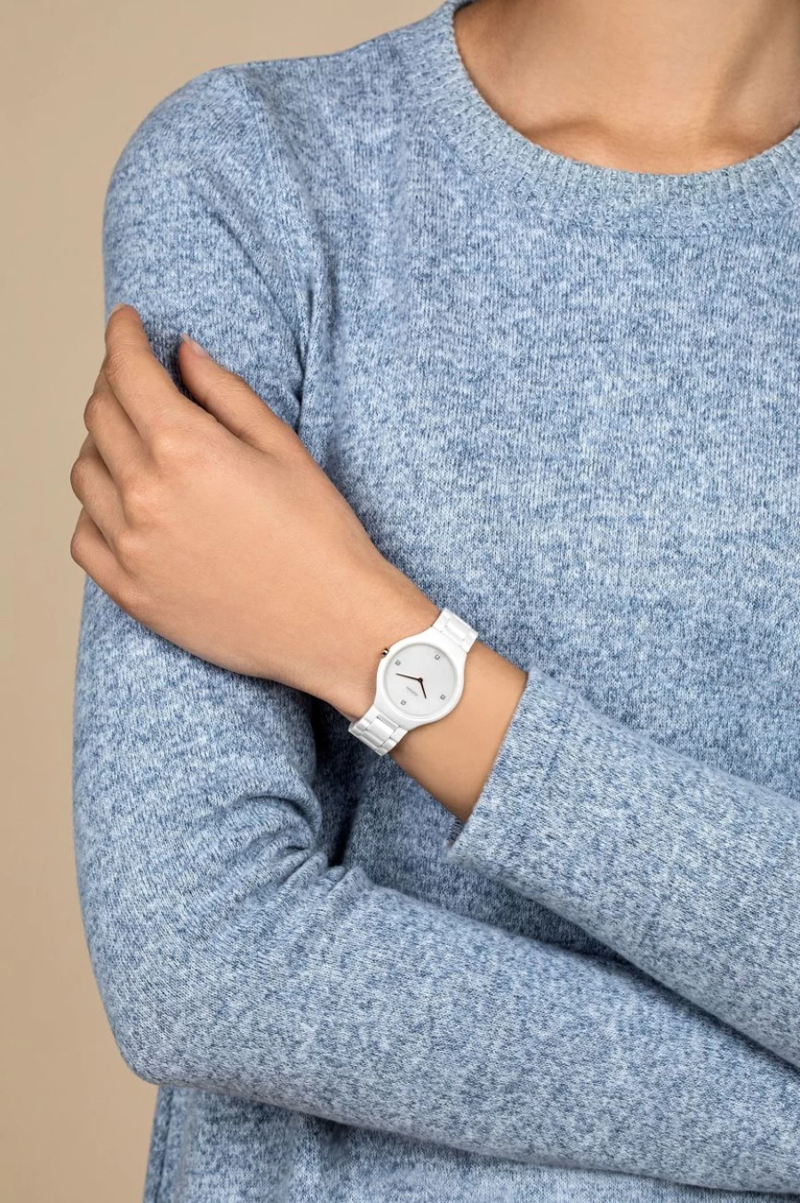 Rado True Round Thinline Diamond Watch for Women - Light Elegance