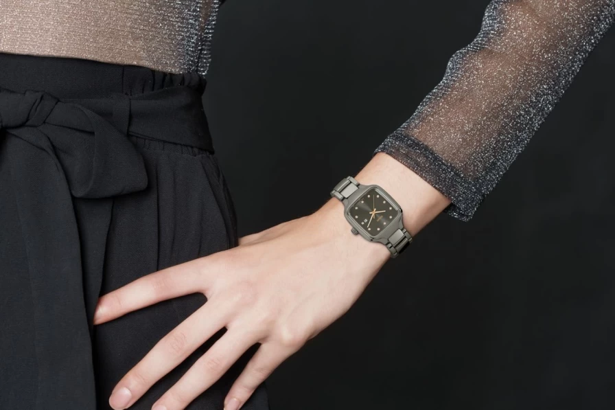 Rado True Square Dark Diamonds Women's Watch