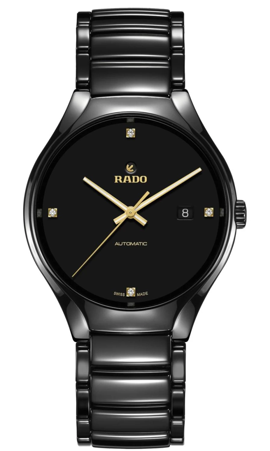 Rado Men's True Round Automatic Diamond Watch in Dark