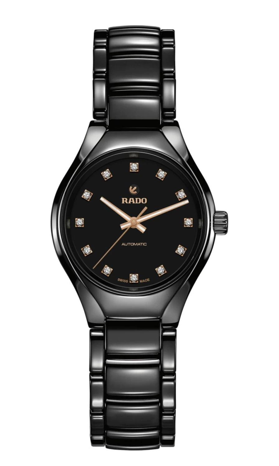 Rado True Round Automatic Diamond Women's Watch in Dark