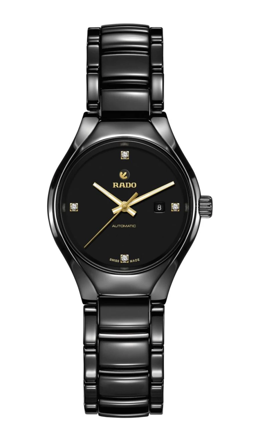 Rado True Round Automatic Diamond Women's Watch in Dark