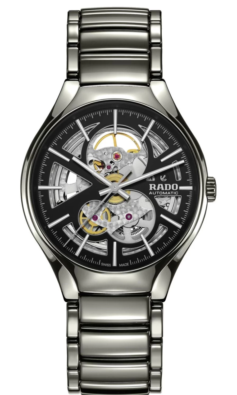 Rado Men's Dark True Round Automatic Open Heart Watch