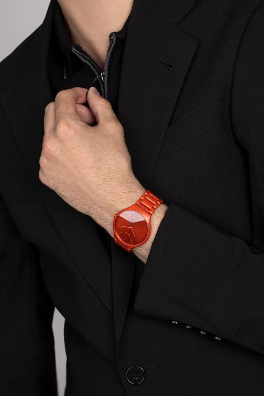 Rado True Round Thinline Les Couleurs Le Corbusier Men's Watch 4320S Coloured Orange