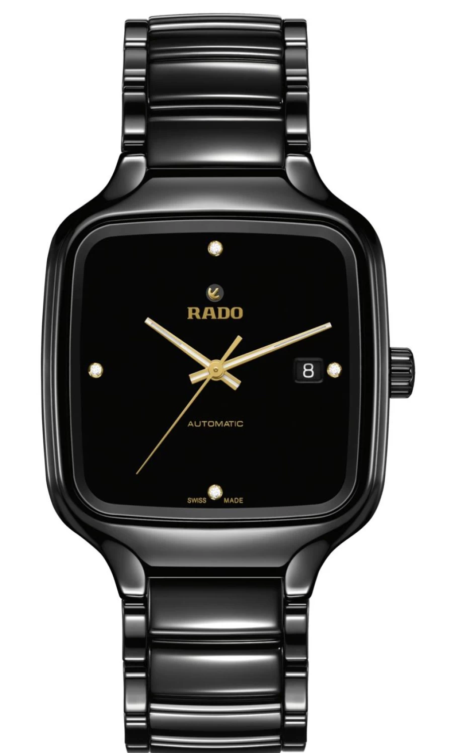 Rado True Square Automatic Diamond Men's Watch - Dark