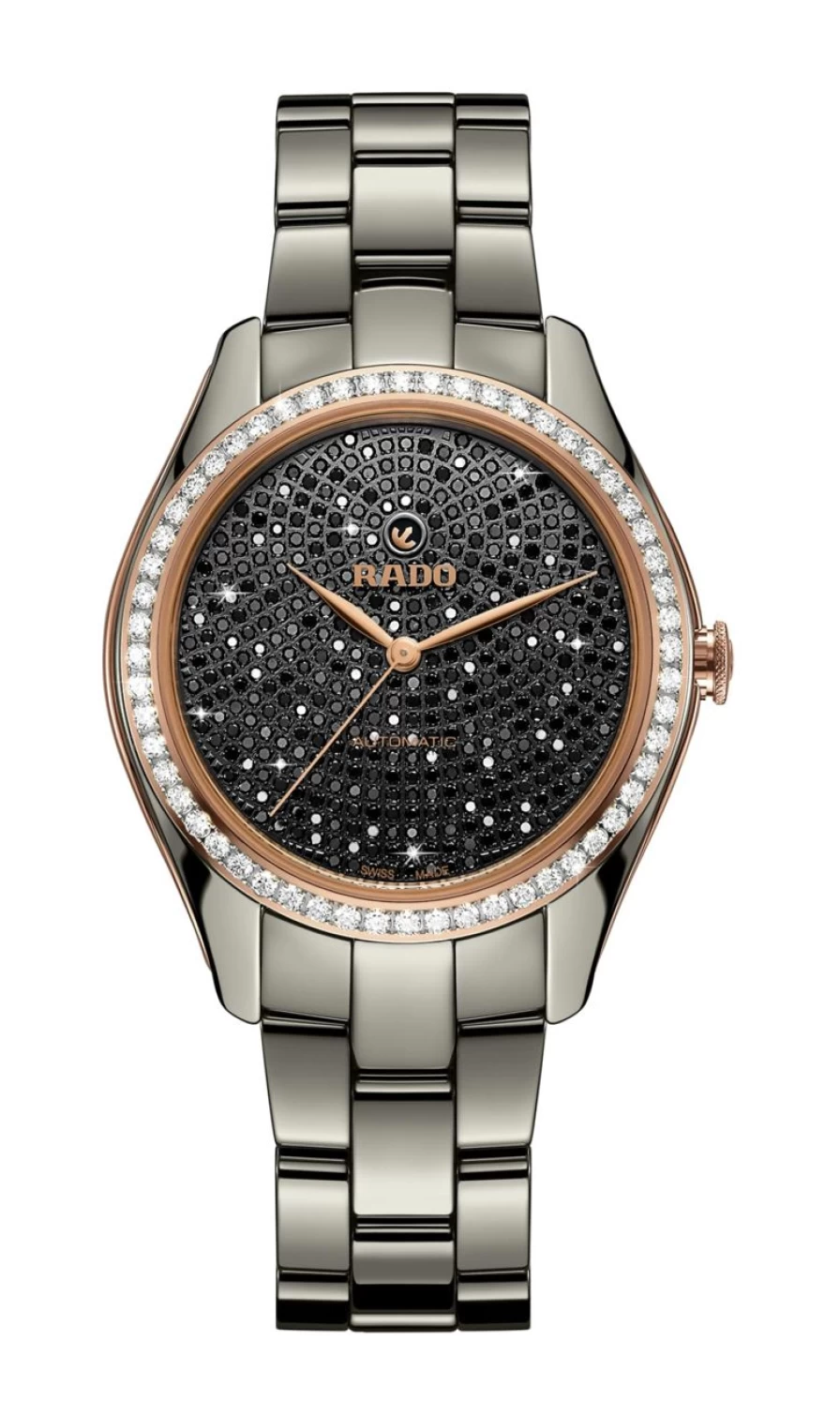 Rado Hyperchrome Automatic Diamond Women's Watch - Dark Dial Luxury Timepiece
