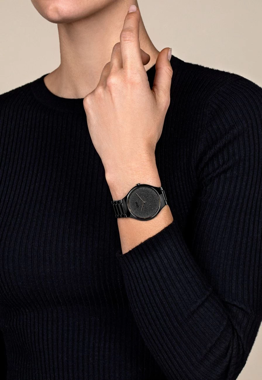 Rado Men's True Round Thinline Dark Dial Watch