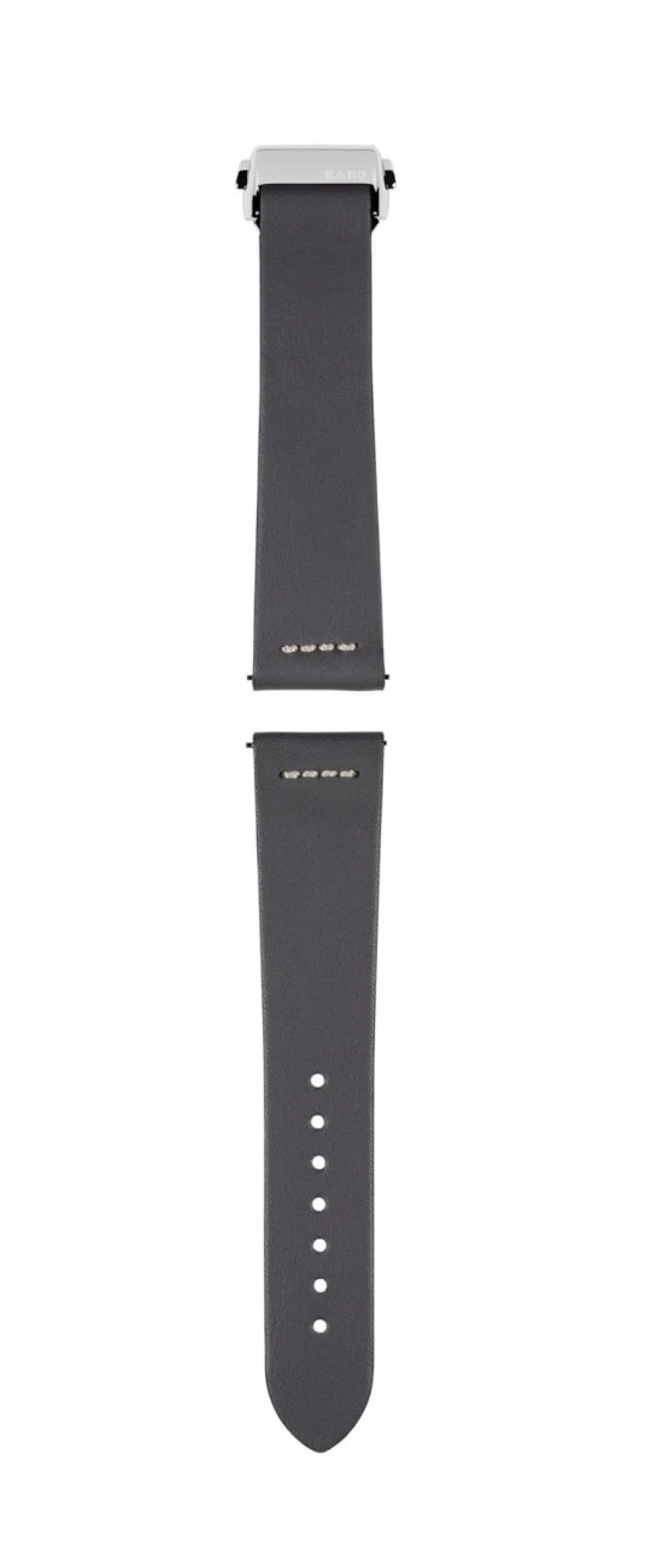 Rado Men's Grey Genuine Leather Strap Watch Band
