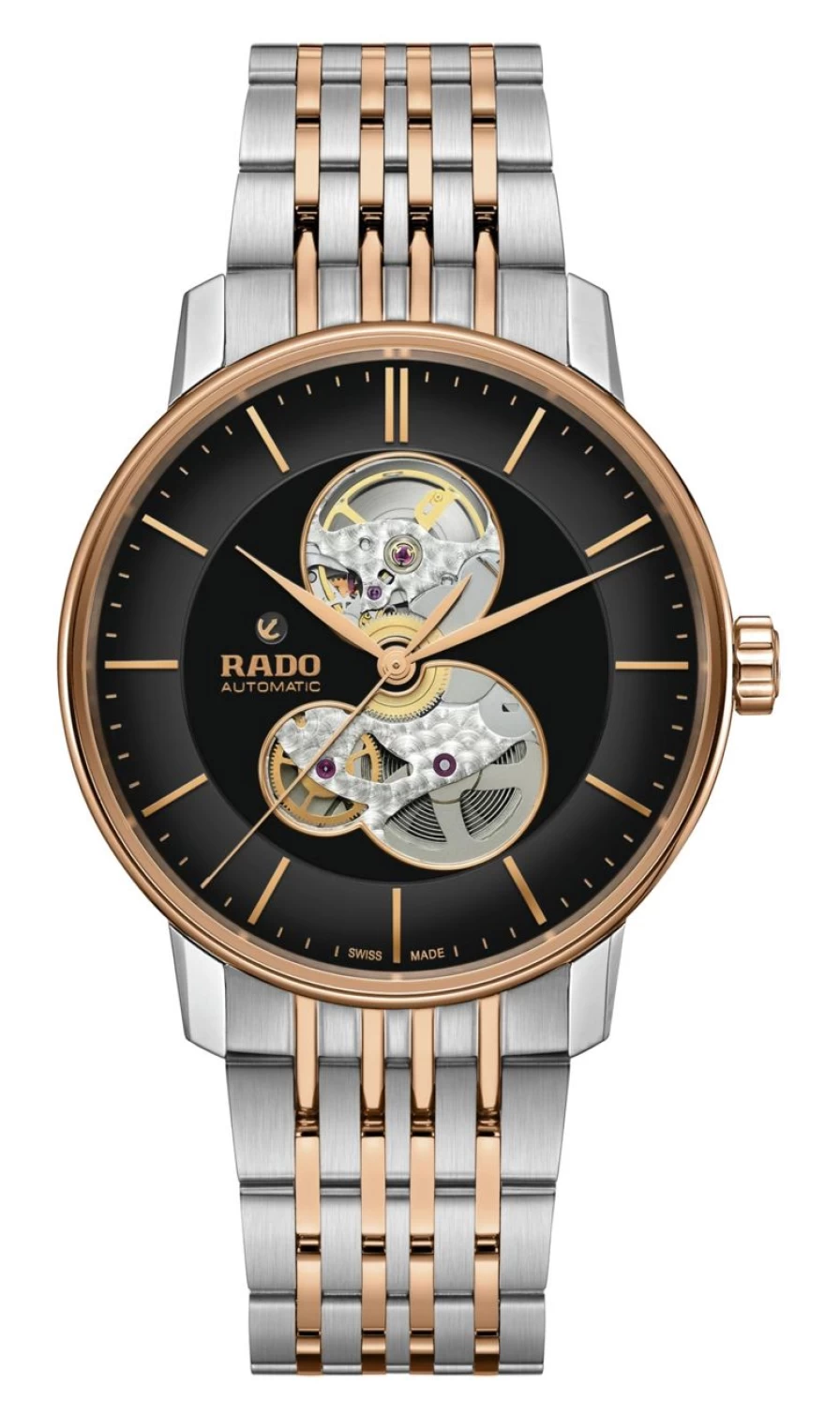 Rado Men's Coupole Open Heart Automatic Watch with Light Dial