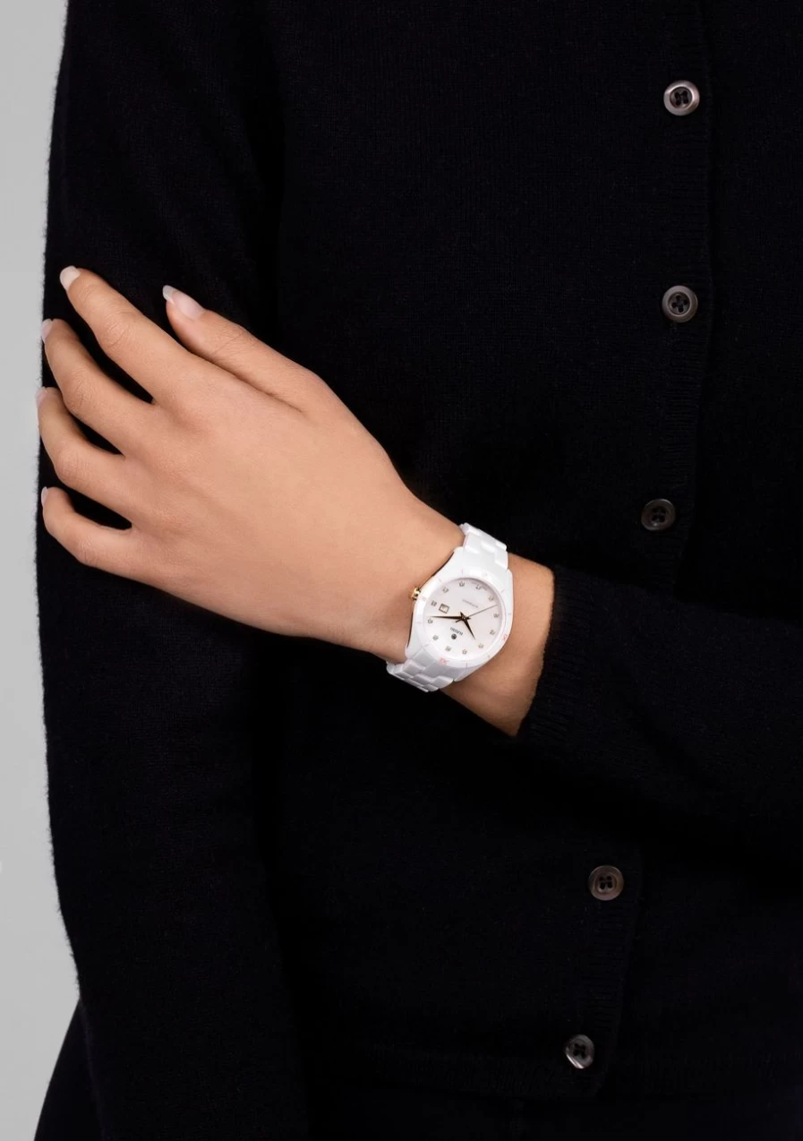 Rado Hyperchrome Automatic Women's Watch with Diamonds Light Dial