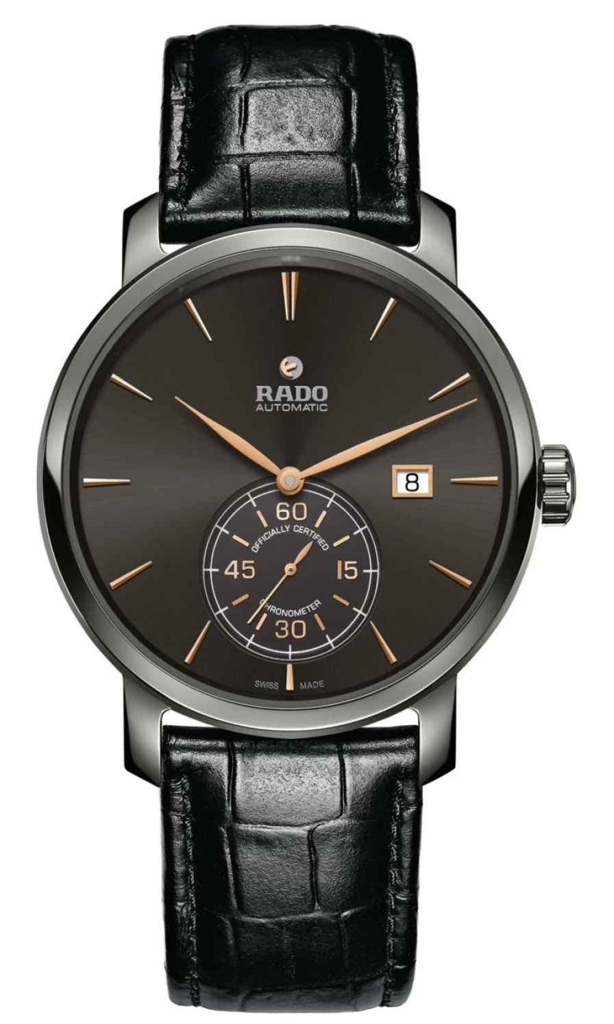 Rado Diamaster Automatic Men's Watch with Petite Seconde in Dark
