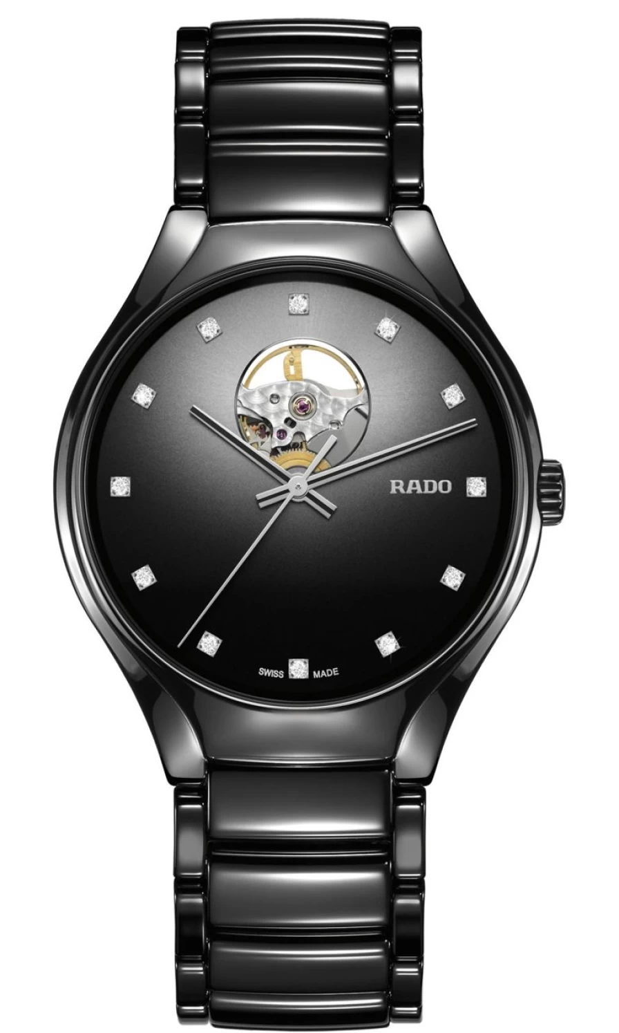 Rado Men's True Round Secret Diamonds Watch in Dark
