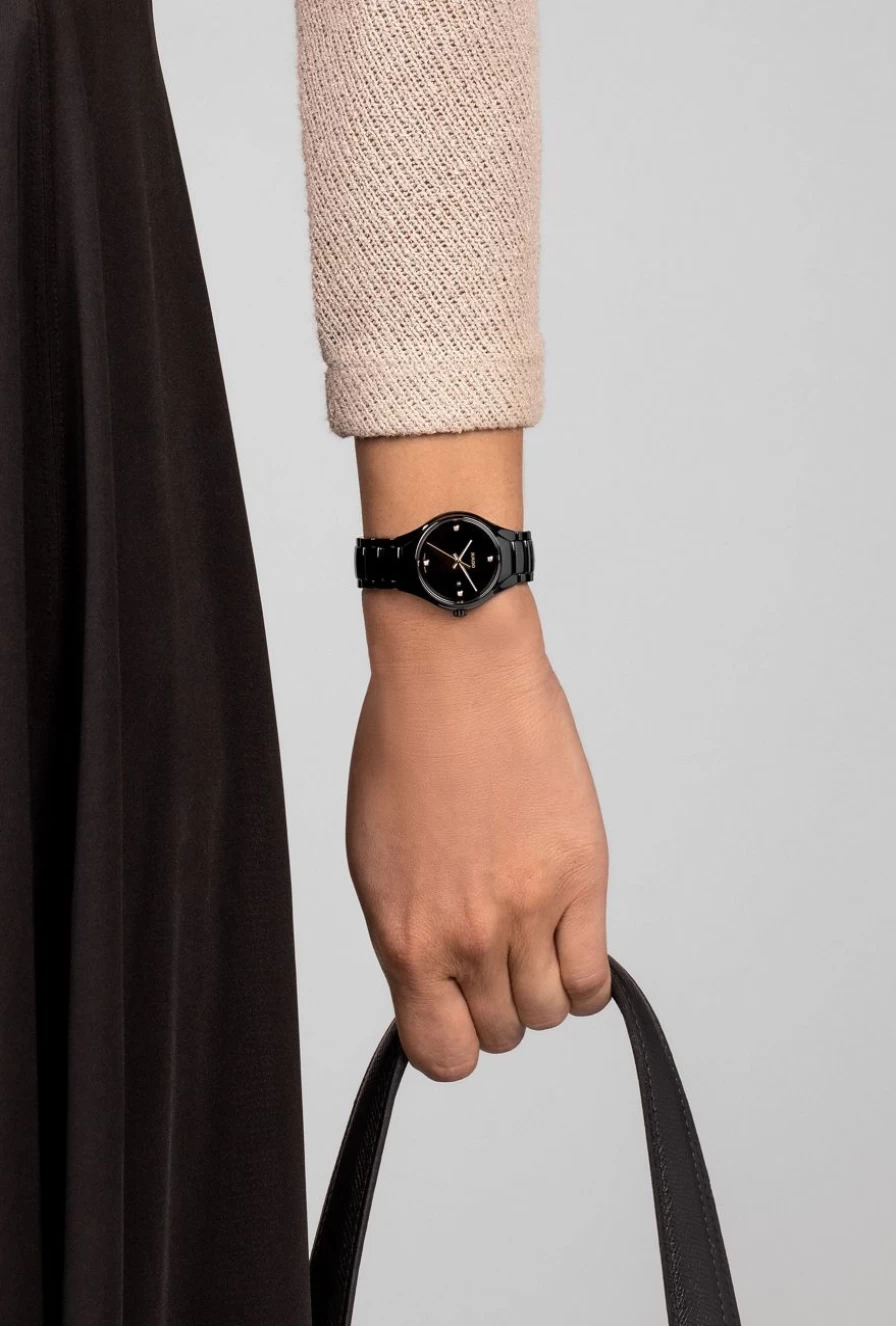 Rado Women's True Round Diamond Watch - Authentic Diamond Bezel & Elegant Design