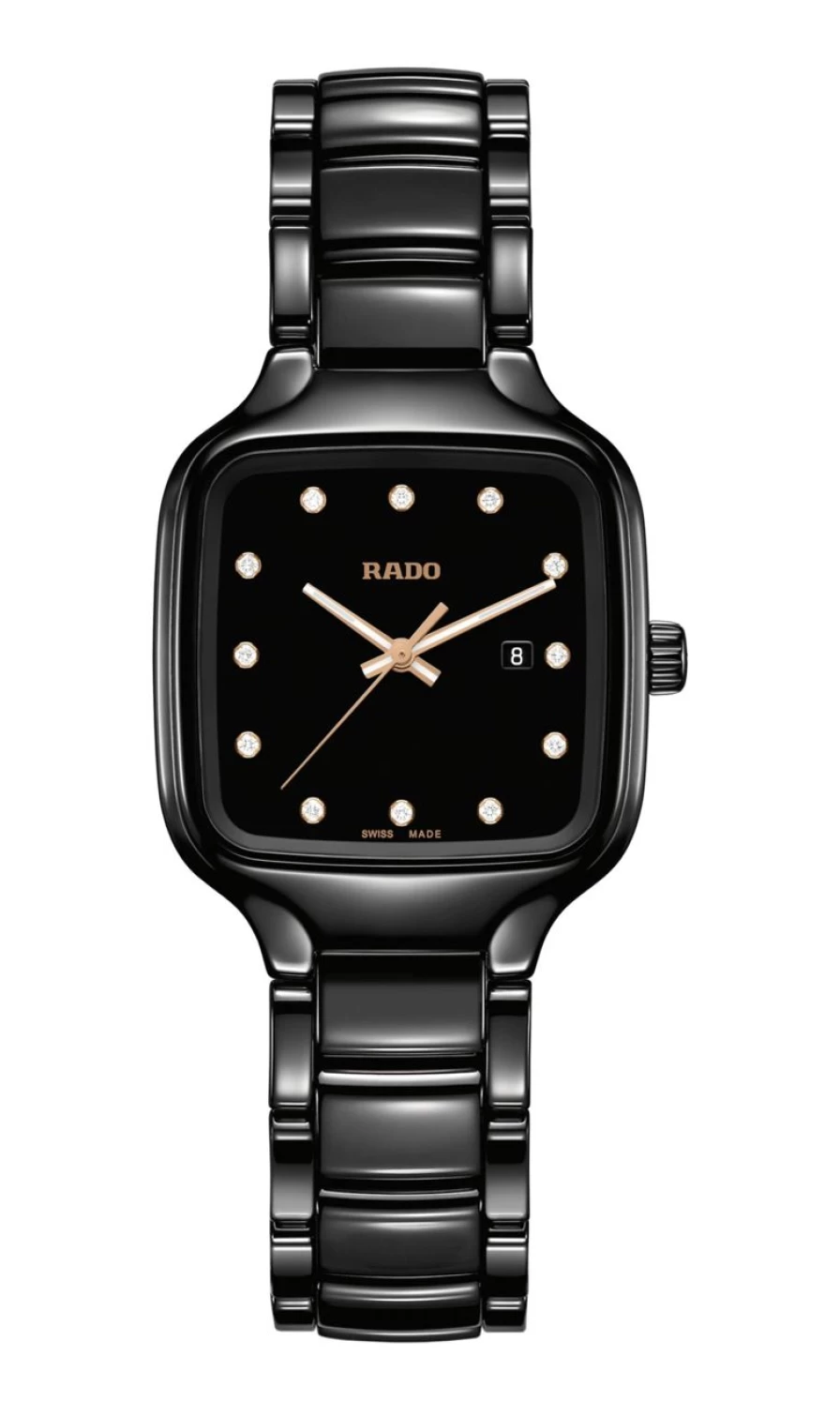 Rado True Square Diamonds Dark Women's Luxury Watch