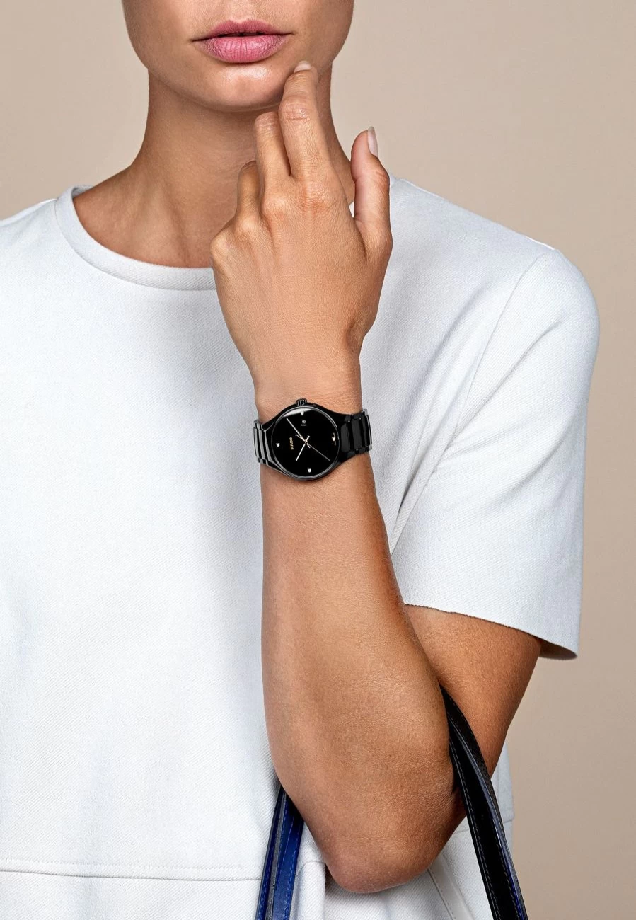 Rado Men's Dark True Round Diamonds Watch