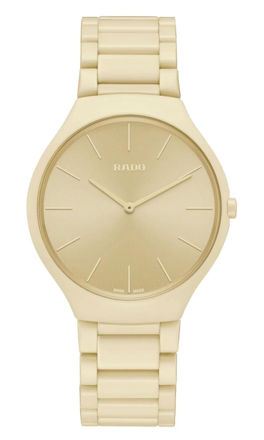 Rado True Round Thinline Les Couleurs Le Corbusier Cream White 32001 Men's Coloured Watch