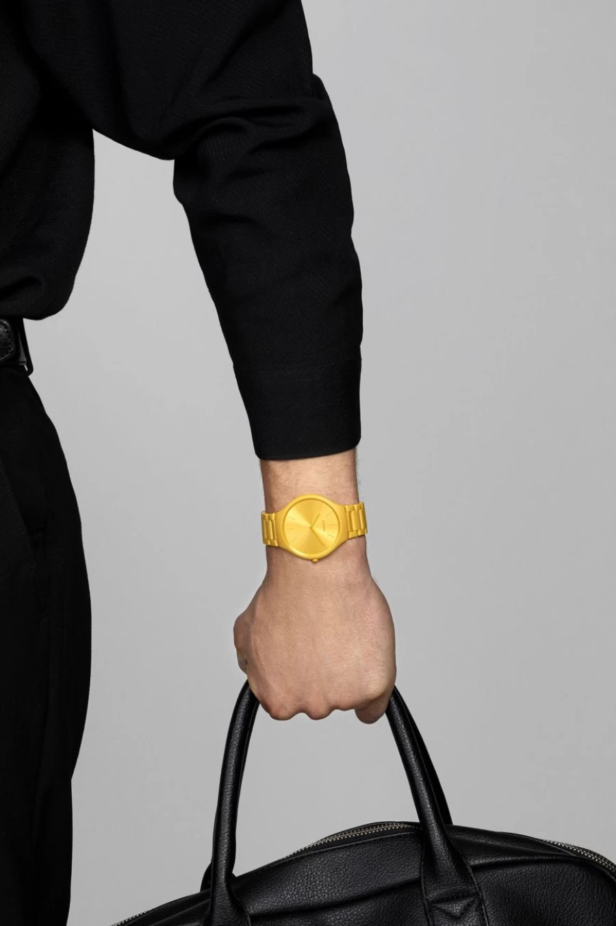 Rado True Round Thinline Les Couleurs Le Corbusier Men's Watch 4320W Sunshine Yellow Coloured Dial