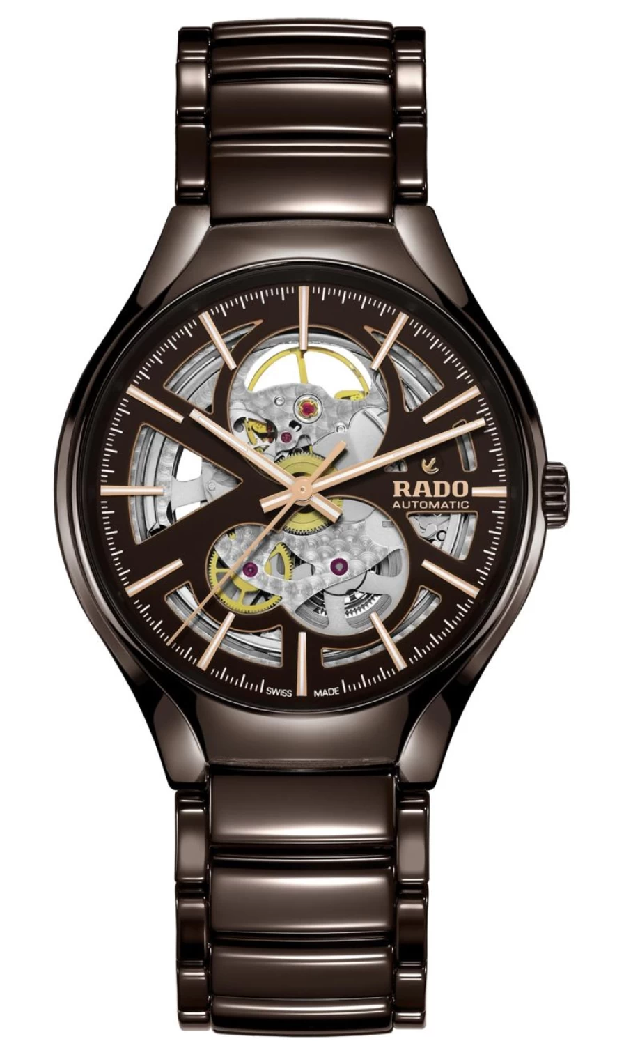 Rado Men's True Round Automatic Open Heart Coloured Stainless Steel Watch