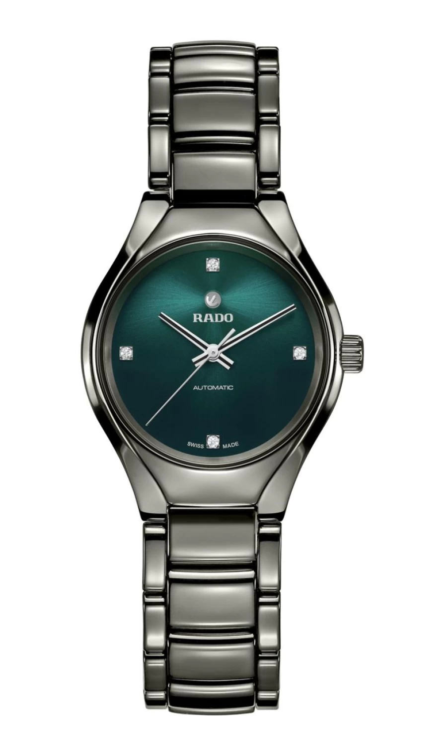 Rado True Round Automatic Diamond Watch for Women - Light Tone Luxury Timepiece