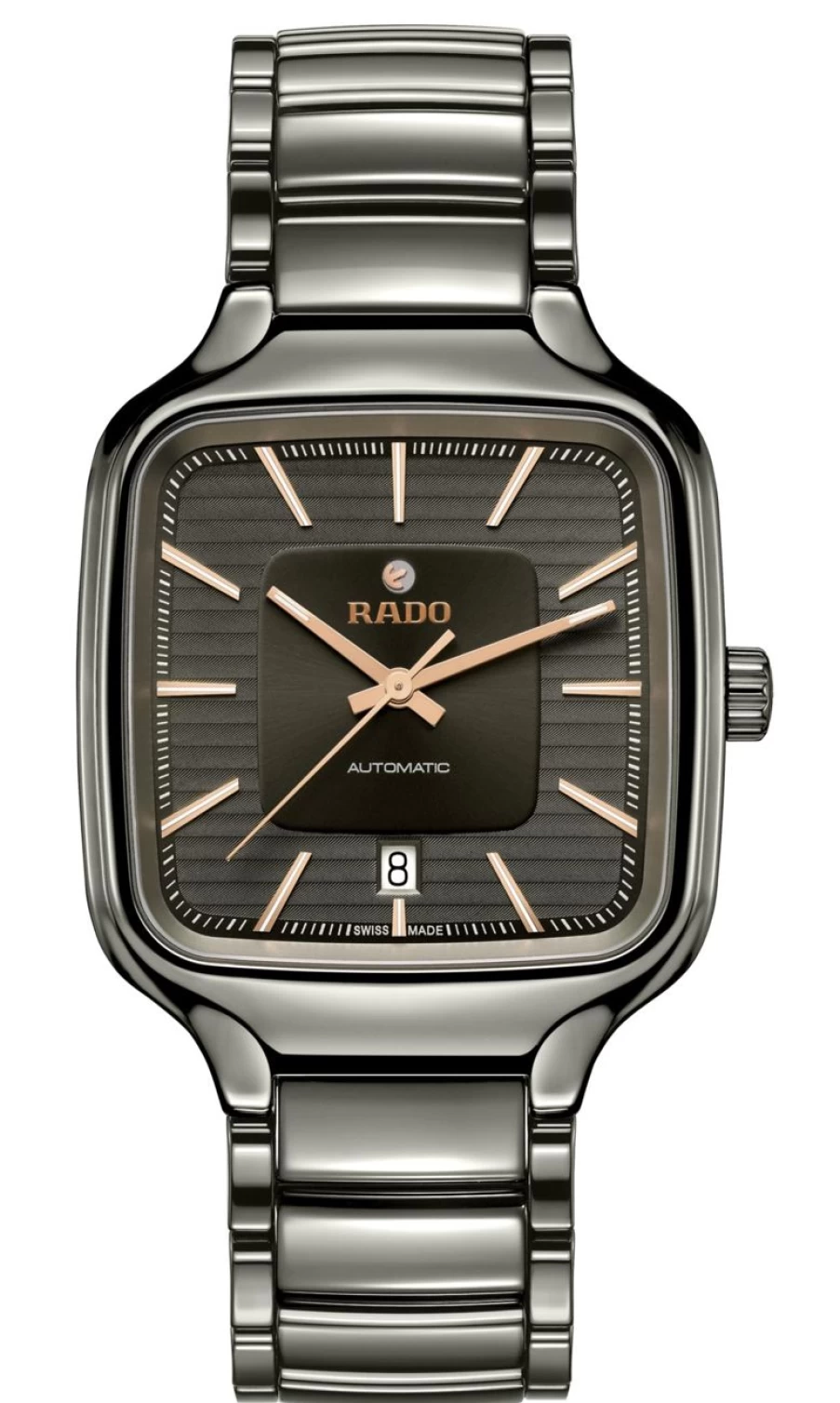 Rado True Square Automatic Men's Dark Stainless Steel Watch