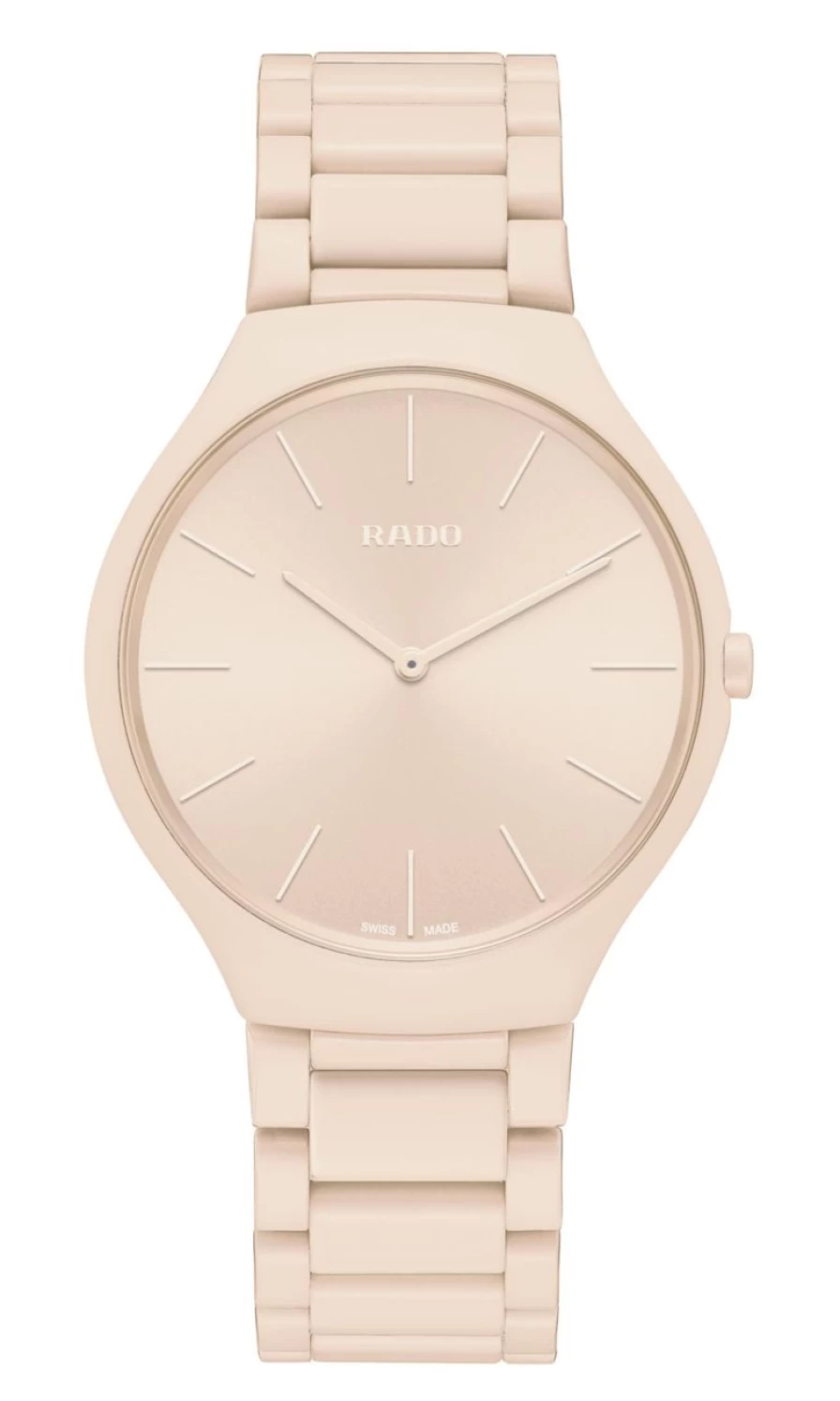 Rado True Round Thinline Men's Watch - Le Corbusier Pale Sienna 32123, Coloured Dial